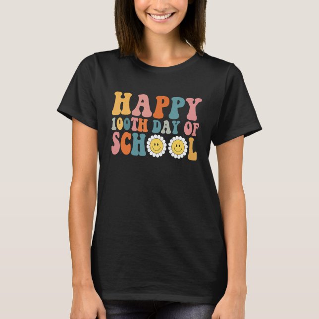 T-shirt Happy 100th Day of Kindergarten School Teacher Stu (Devant)