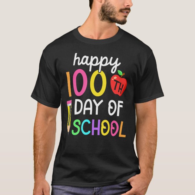 T-shirt Happy 100th Day Of School 100 Days Of School Smart (Devant)