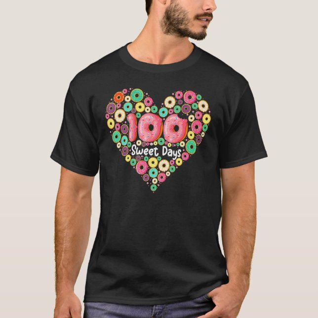 T-shirt Happy 100th Day Of School Donuts 100 Sweet Days Te (Devant)