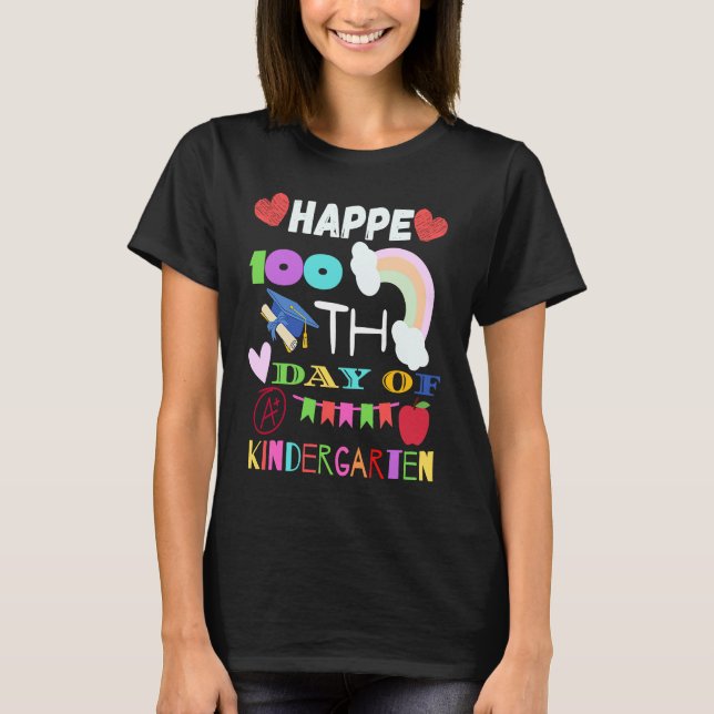 T-shirt Happy 100th Day of School  for Teacher or Child (Devant)