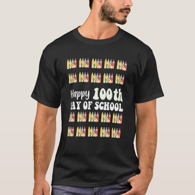 T-shirt Happy 100th Day Of School Student Gift 100 Days Of (Devant)