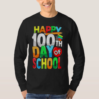 T-shirt Happy 100th Day Of School Teacher Kids Child Happy