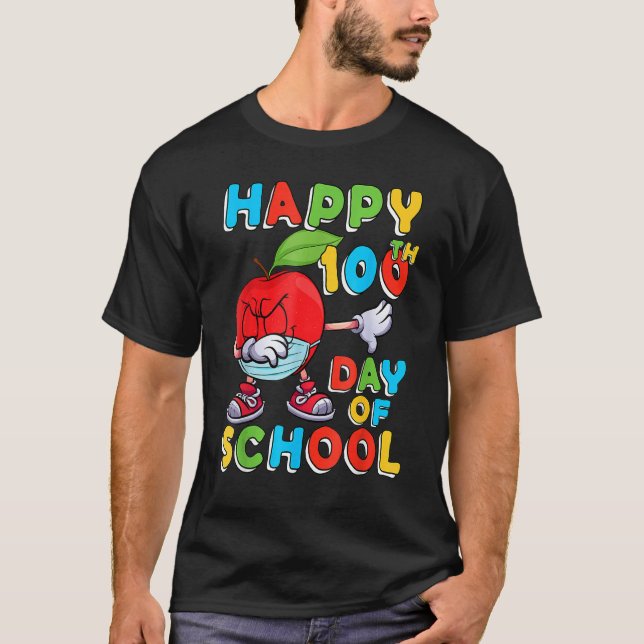 T-shirt Happy 100th Day Of School Teacher Students 100 Day (Devant)