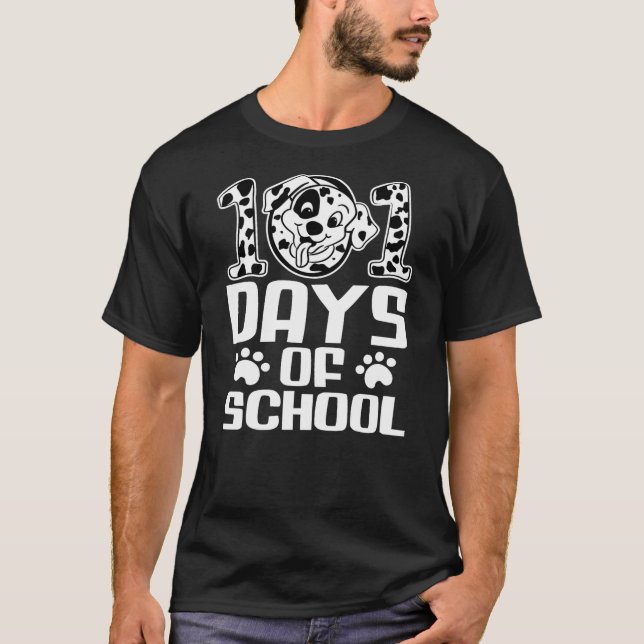 T-shirt Happy 101 Days School Cute Dog 100 Days Smarter St (Devant)