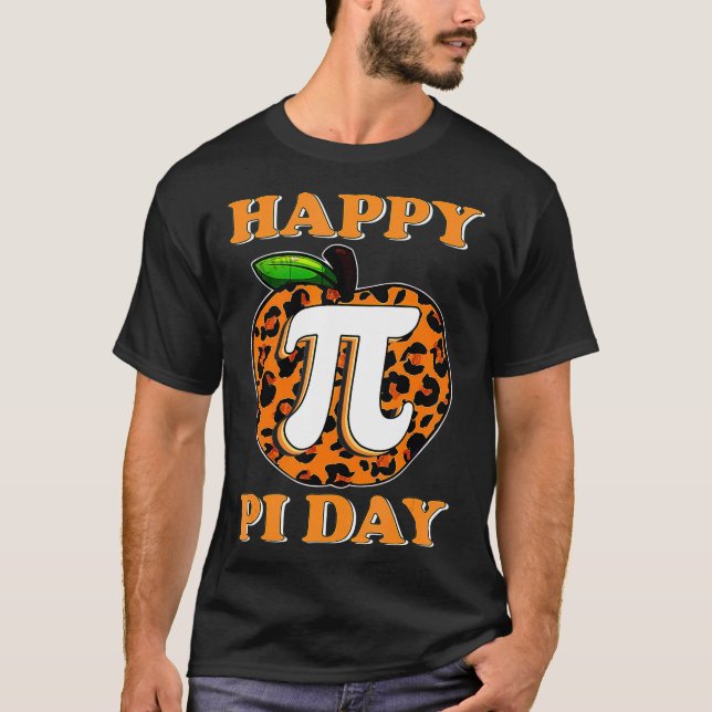 T-shirt Happy 3 14 Pi Jour Enseignants Math Imprimer Leopa (Devant)