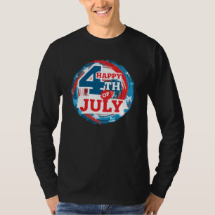 T-shirt Happy 4 juillet - drapeau américain Couleur