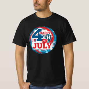 T-shirt Happy 4 juillet - drapeau américain Couleur