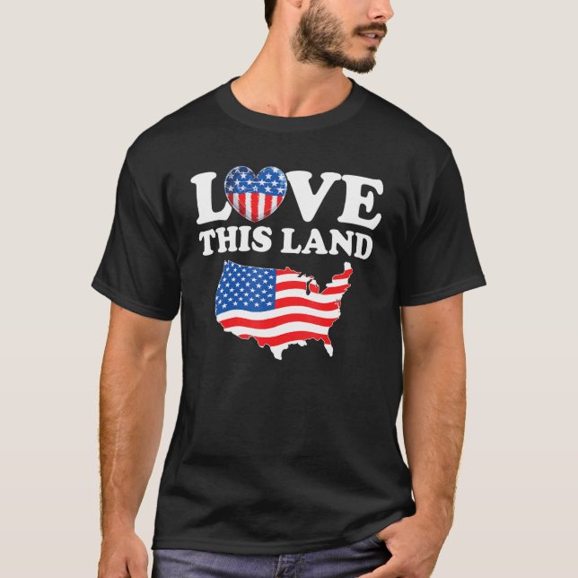 T-shirt Happy 4th Of July US Flag Patriotic American Map (Devant)