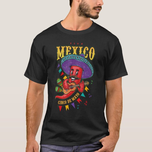 T-shirt Happy 5 De Mayo Cinco de Mayo Viva Mexico Fiesta C (Devant)