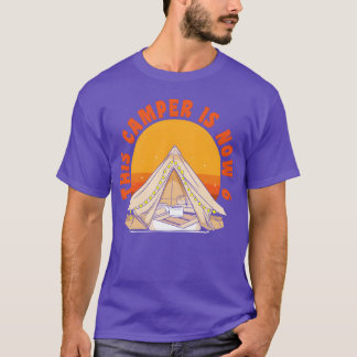 T-shirt Happy 6 Birthday 6 Year Old Vintage Camping 6Th Bi