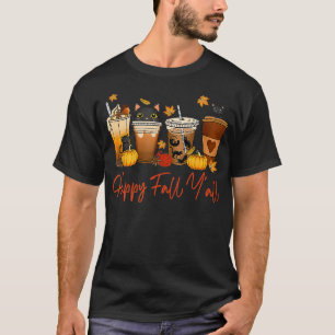 T-shirt Happy Automne Chat Noir Chat Automne Citrouille Ép