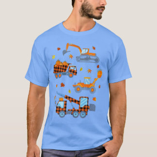 T-shirt Happy Automne Citrouille de la construction de cam