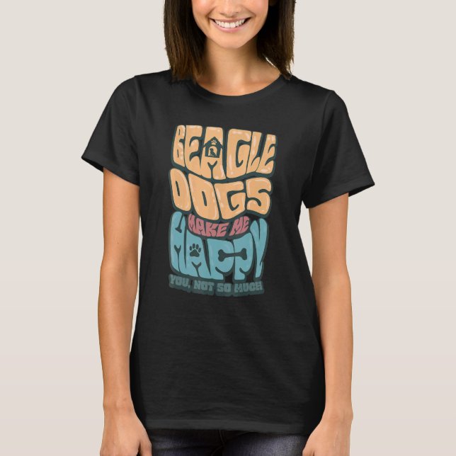 T-shirt Happy Beagle Dog Owner (Devant)