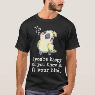 T-shirt Happy Bird Medicine Cute Med Parrot Animaux de com