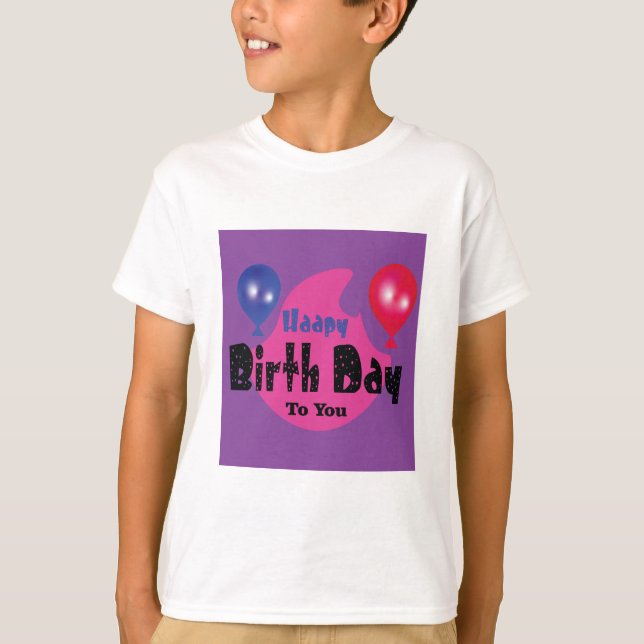 T-shirt Happy Birthday – Colorful Celebration Party Design (Devant)