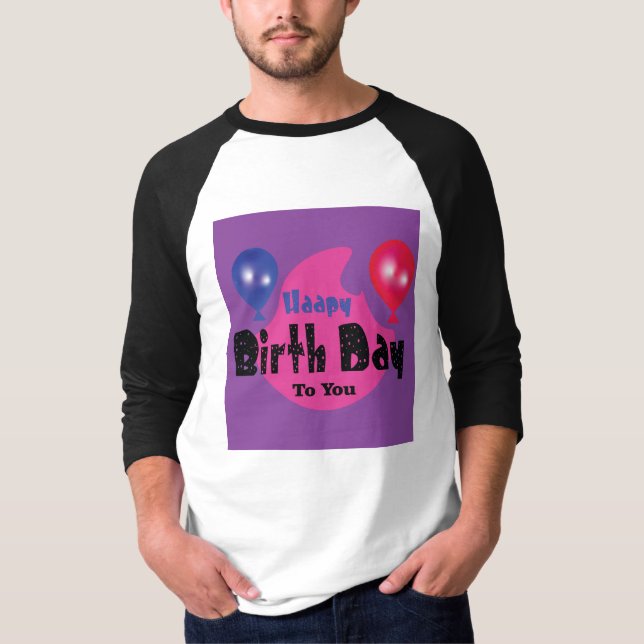 T-shirt Happy Birthday – Colorful Celebration Party Design (Devant)