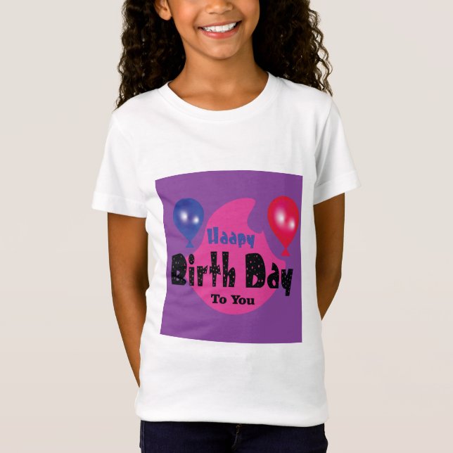 T-Shirt Happy Birthday – Colorful Celebration Party Design (Devant)