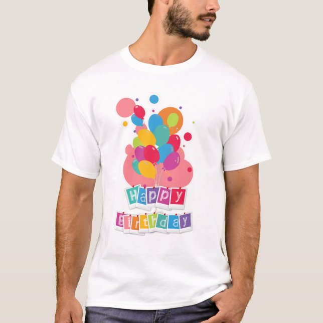 T-shirt Happy Birthday – Joyful Celebration Design (Devant)