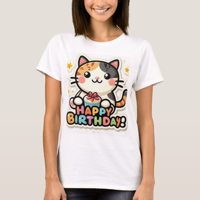 T-shirt Happy Birthday New Collection Design (Devant)