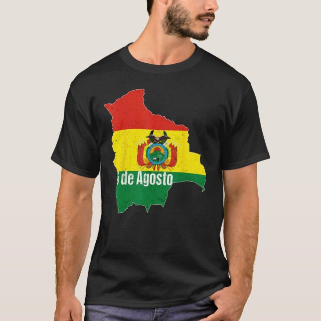 T-shirt Happy Bolivian Independence Day I Love La Paz Boli (Devant)