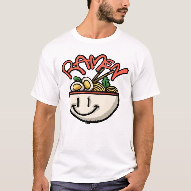 T-shirt Happy Bowl of Ramen Noodles Streetwear (Devant)