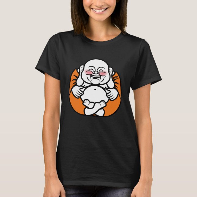 T-shirt Happy Buddha Postiivity Happiness Namaste Buddhist (Devant)