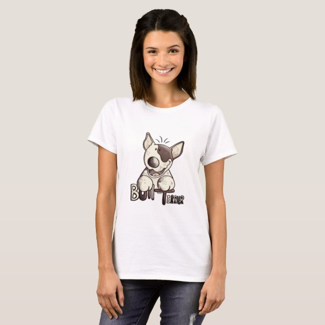 T-shirt Happy Bull Terrier (Devant entier)