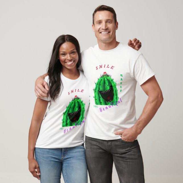 T-shirt Happy Cactus T-Sirt - Smile (Unisexe)