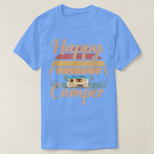 T-shirt Happy camp Camping Funny Cadeaux Hommes Femmes (Design devant)