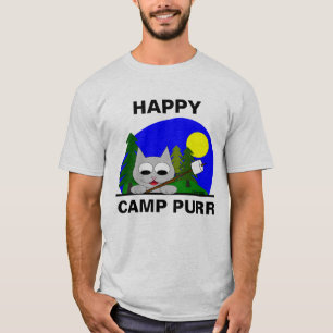 T-shirt Happy Camp Purr Camper Cat Funny T Shirt