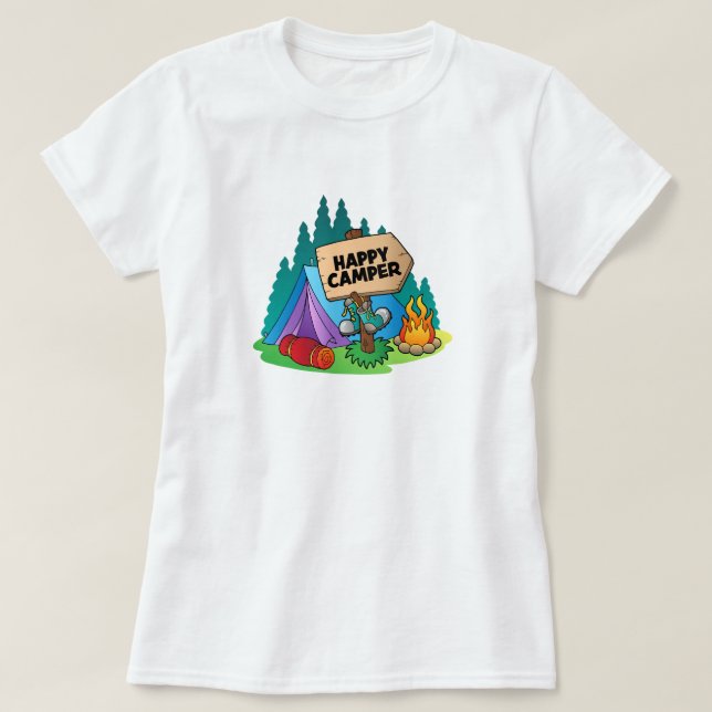T-Shirt Happy Camper (Design devant)