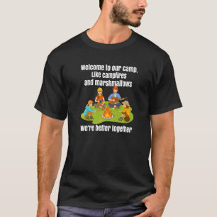 T-shirt Happy Camper Bienvenue À Nos Camping Feux Et Mar