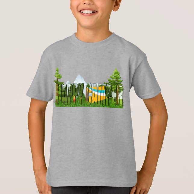 T-shirt Happy Camper Camping (Devant)