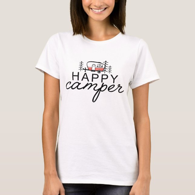 T-shirt Happy Camper Camping (Devant)