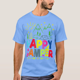 T-shirt Happy Camper Camping Drôle Cadeau Hommes Femmes