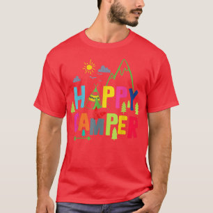 T-shirt Happy Camper Camping Drôle Hommes Femmes