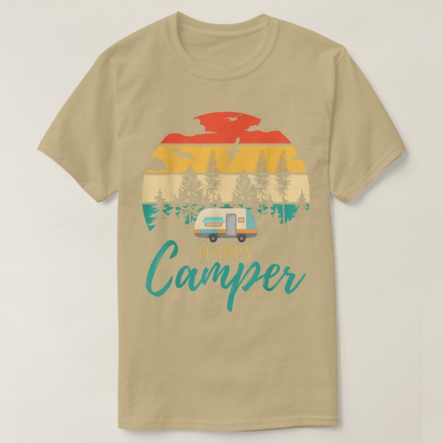 T-shirt Happy Camper Camping Funny Camping Amateurs Hommes (Design devant)