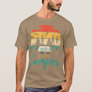 T-shirt Happy Camper Camping Funny Camping Amateurs Hommes