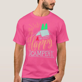 T-shirt Happy Camper - Camping Pour Hommes Femmes Et Enfan