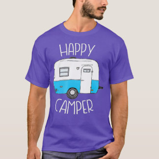 T-shirt Happy Camper Camping s Blue Boler camp de rameurs