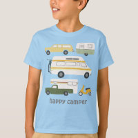HAPPY CAMPER Camping Vintage remorque RV CUSTOM