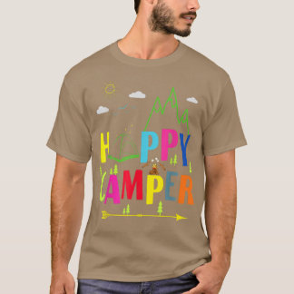 T-shirt Happy Camper Cute Vintage Camping Lover