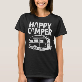 T-shirt Happy Camper Fun Outdoor Adventure