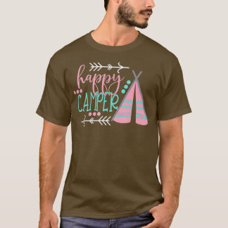 T-shirt Happy Camper Funny Camping Gift For Kids Funny Boy