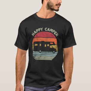 T-shirt Happy Camper RV Camping en état de détresse Vintag