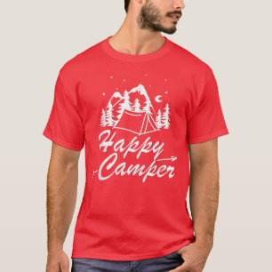 T-shirt Happy Camper Simple art for Camping Life 