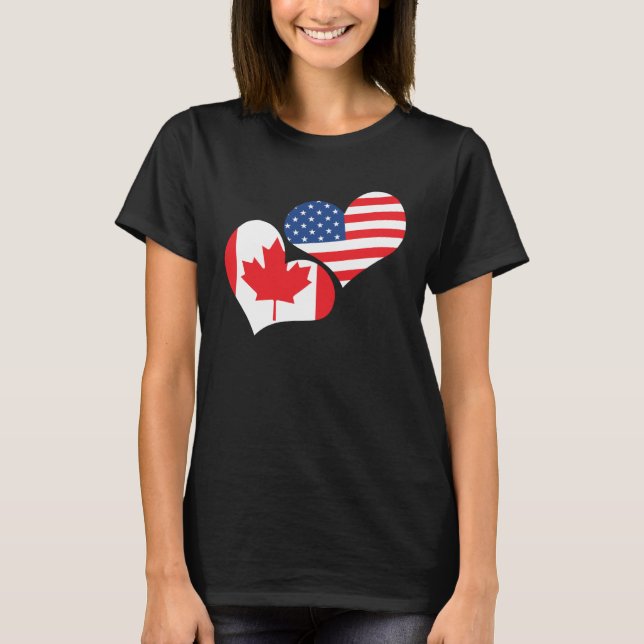 T-shirt Happy Canada Day Canadian Canada Flag Maple Leaf   (Devant)