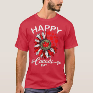 T-shirt Happy Canada Day Funny Maple Leaf Canada Day Sunfl