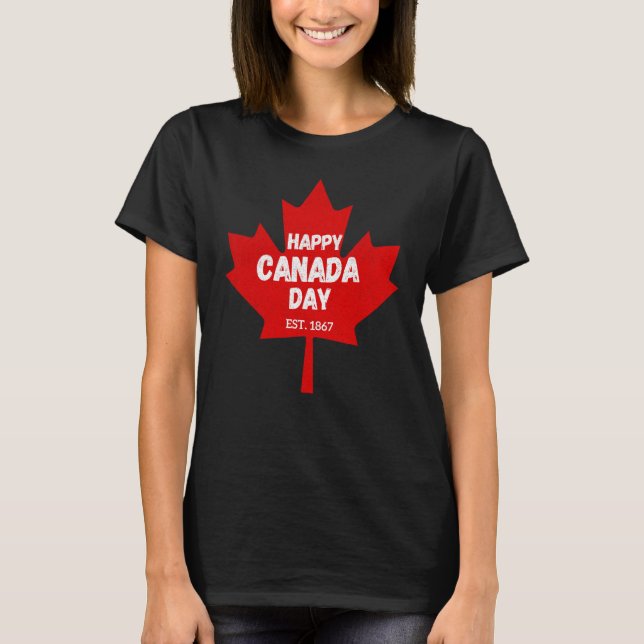T-shirt Happy Canada Day July 1st 1867 Canadian Costume Pe (Devant)