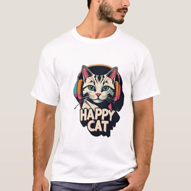 T-shirt Happy Cat (Devant)
